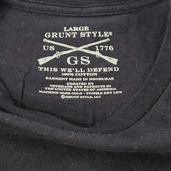 Grunt Style Black White DAD Graphic Shirt Large Lightweight Soft Short Sleeves - Picture 4 of 4